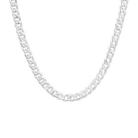 Sterling+Silver+50cm+Concave+Curb+Chain+-+Made+In+Italy
