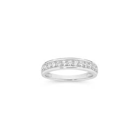 Sterling-Silver-Cubic-Zirconia-Anniversary-Band-Size-O on sale
