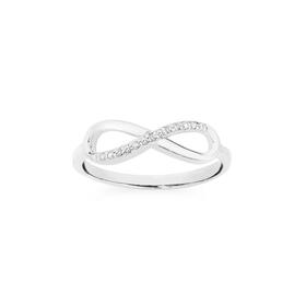 Sterling-Silver-CZ-Fine-Infinity-Ring-Size-O on sale