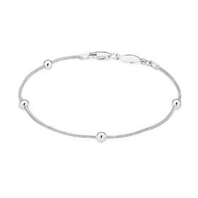 Sterling-Silver-19cm-4-Ball-Snake-Bracelet-Made-In-Italy on sale