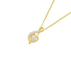 9ct-Gold-Diamond-Music-Note-Heart-Pendant on sale