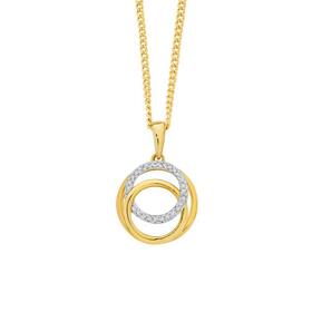 9ct-Gold-Diamond-Triple-Circle-Pendant on sale