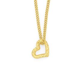 9ct+Gold+8mm+Floating+Heart+Pendant
