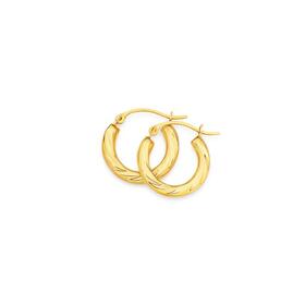 9ct-Gold-10mm-Twist-Hoop-Earrings on sale