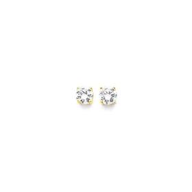 9ct-Gold-6mm-Cubic-Zirconia-Round-Stud-Earrings on sale
