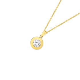 9ct-Gold-Cubic-Zirconia-Pendant on sale