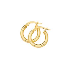 9ct-Gold-25x10mm-Polished-Hoop-Earrings on sale