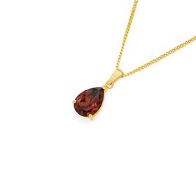 9ct-Gold-Garnet-Pendant on sale