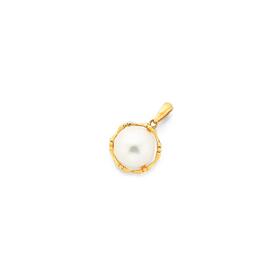 9ct-Gold-Cultured-Freshwater-Pearl-Pendant on sale
