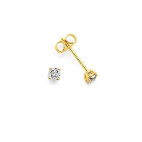 9ct-Gold-Diamond-Claw-Stud-Earrings on sale