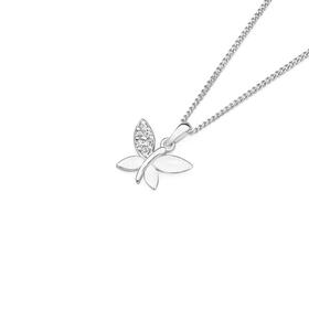 Silver-CZ-Butterfly-Pendant on sale