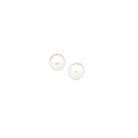 Sterling+Silver+Button+Pearl+Stud+Earrings