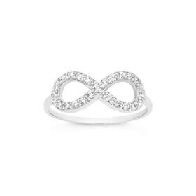 Silver-CZ-Infinity-Ring-Size-Q on sale