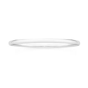 Silver-37x65mm-Solid-Comfort-Bangle on sale