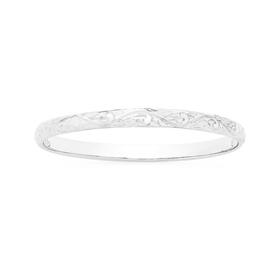 Sterling-Silver-6x65mm-Solid-Engraved-Bangle on sale