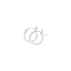 Silver-15x13mm-Square-Tube-Hoop-Earrings on sale