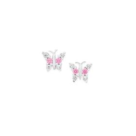 Sterling-Silver-Cubic-Zirconia-Butterfly-Stud-Earrings on sale