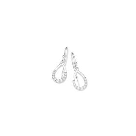 Sterling-Silver-Cubic-Zirconia-Open-Pear-Drop-Hook-Earrings on sale