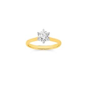 Alora-9ct-Gold-1-Carat-Lab-Grown-Diamond-Solitaire-Ring on sale