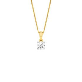 Alora+10ct+Gold+1%2F3+Carat+Lab+Grown+Diamond+Solitaire+Pendant