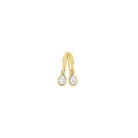 Alora-9ct-Gold-70-Points-TW-Lab-Grown-Diamond-Bezel-Pear-Drop-Hook-Earrings on sale