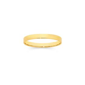 9ct+Gold+Flat+Polished+Stacker+Ring