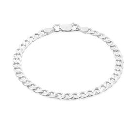 Sterling-Silver-21cm-Bevelled-Concave-Gents-Bracelet on sale
