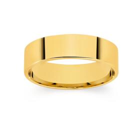 9ct-Gold-6mm-Flat-Round-Wedding-Gents-Band on sale