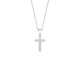 Sterling-Silver-Cubic-Zirconia-Large-Cross-Pendant on sale