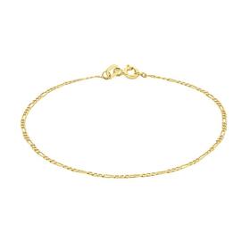 9ct-Gold-Two-Tone-19cm-Solid-Figaro-31-Bracelet on sale