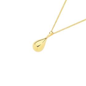 9ct-Gold-Large-Puff-Teardrop-Pendant on sale