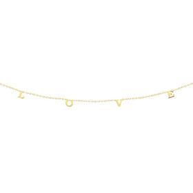 9ct-Gold-45cm-LOVE-Trace-Necklet on sale