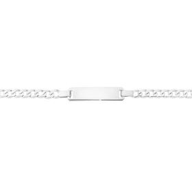 Sterling-Silver-17cm-Solid-Bevelled-Curb-Identity-Bracelet on sale