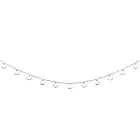 Sterling-Silver-4055cm-Disc-Fringe-Necklace on sale