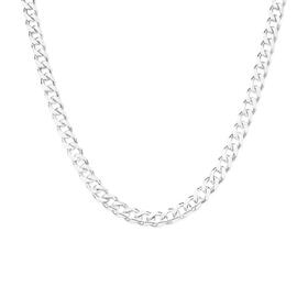 Italian+Sterling+Silver+45cm+Solid+Curb+Chain