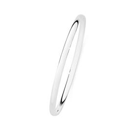 Sterling+Silver+4x65mm+Solid+Comfort+Bangle