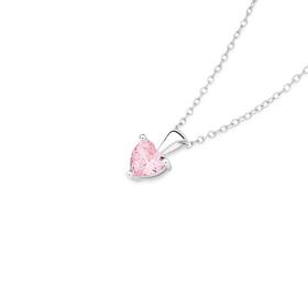 Sterling+Silver+Cubic+Zirconia+Solitaire+Pendant