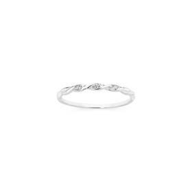 Sterling+Silver+Cubic+Zirconia+Fine+Twist+Stacker+Ring