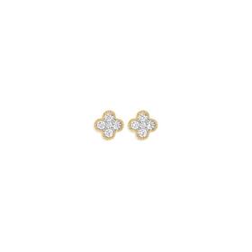 Alora+9ct+Gold+1%2F2+Carat+Lab+Grown+Diamond+Clover+Stud+Earrings