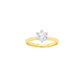 Alora+10ct+Gold+1+Carat+Lab+Grown+Diamond+Solitaire+Ring