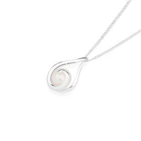 Silver-Pearl-Swirl-Pendant on sale