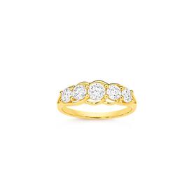 Alora-9ct-Gold-Lab-Grown-Lab-Grown-Diamond-Swirl-Ring on sale