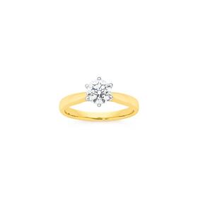 18ct-Gold-Diamond-Solitaire-Ring on sale