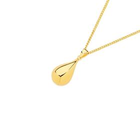 9ct-Gold-Large-Puff-Teardrop-Pendant on sale