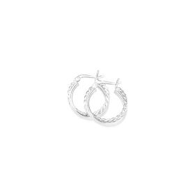 Silver-3x20mm-Double-Twist-Hoop-Earrings on sale