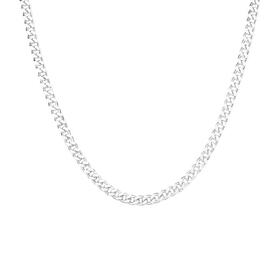 Sterling-Silver-45cm-Solid-Curb-Chain-Made-In-Italy on sale