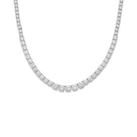 Silver-CZ-44cm-Graduated-Tennis-Necklace on sale