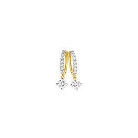 Alora-9ct-Gold-Lab-Grown-Diamond-Drop-Hoop-Earrings on sale