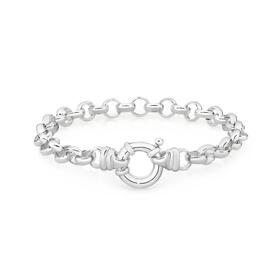 Sterling-Silver-20cm-Solid-Bolt-Ring-Belcher-Bracelet on sale