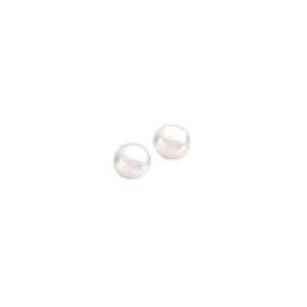 Sterling+Silver+Button+Pearl+Stud+Earrings